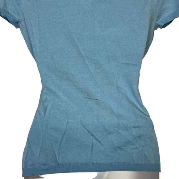 Ann Taylor Loft Y2K Silk Blend Knit Thin Short Sleeve Wrap Look Sweater NWT XS - Picture 14 of 16